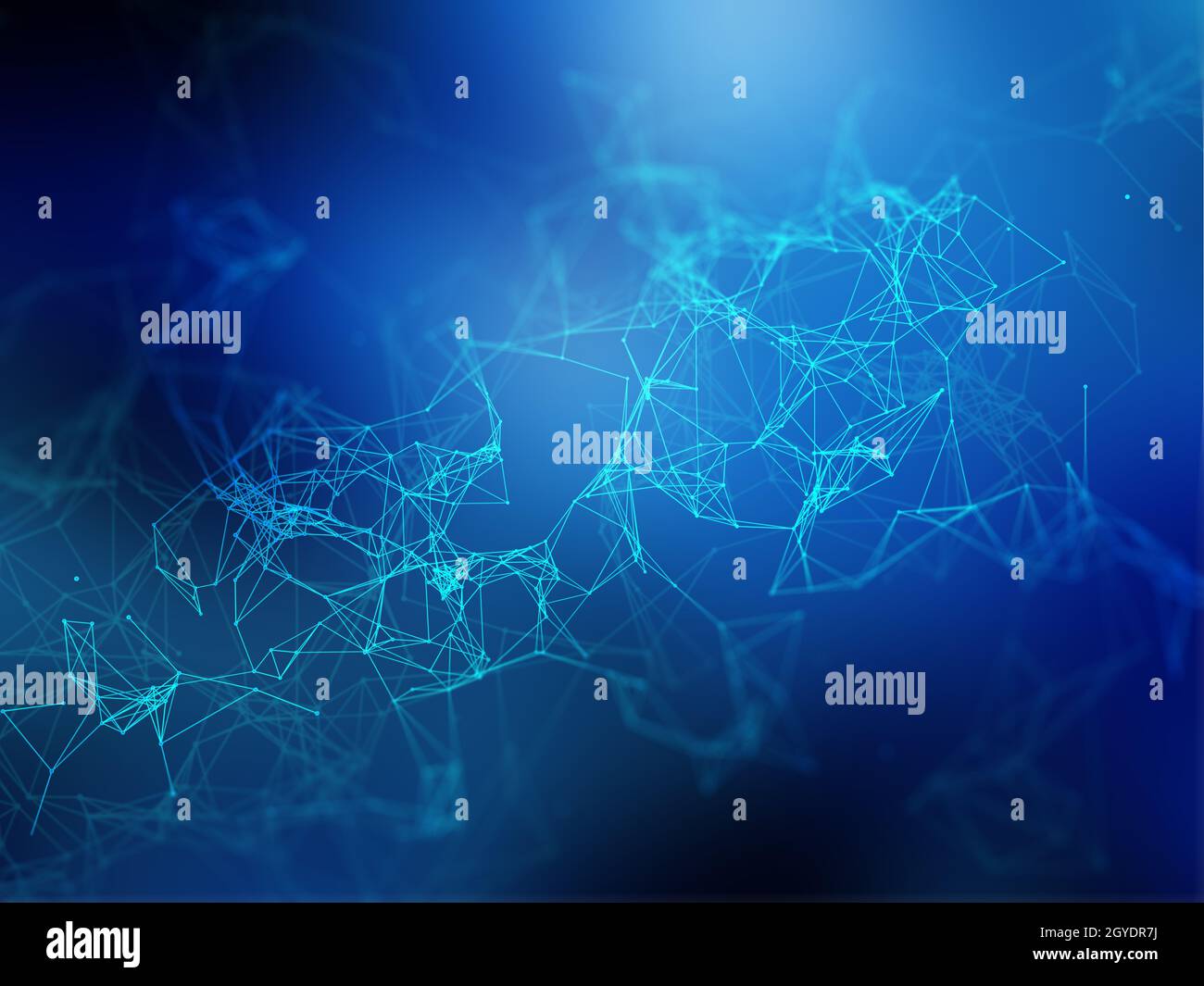 3D render of a low poly background with connecting lines and dots Stock ...
