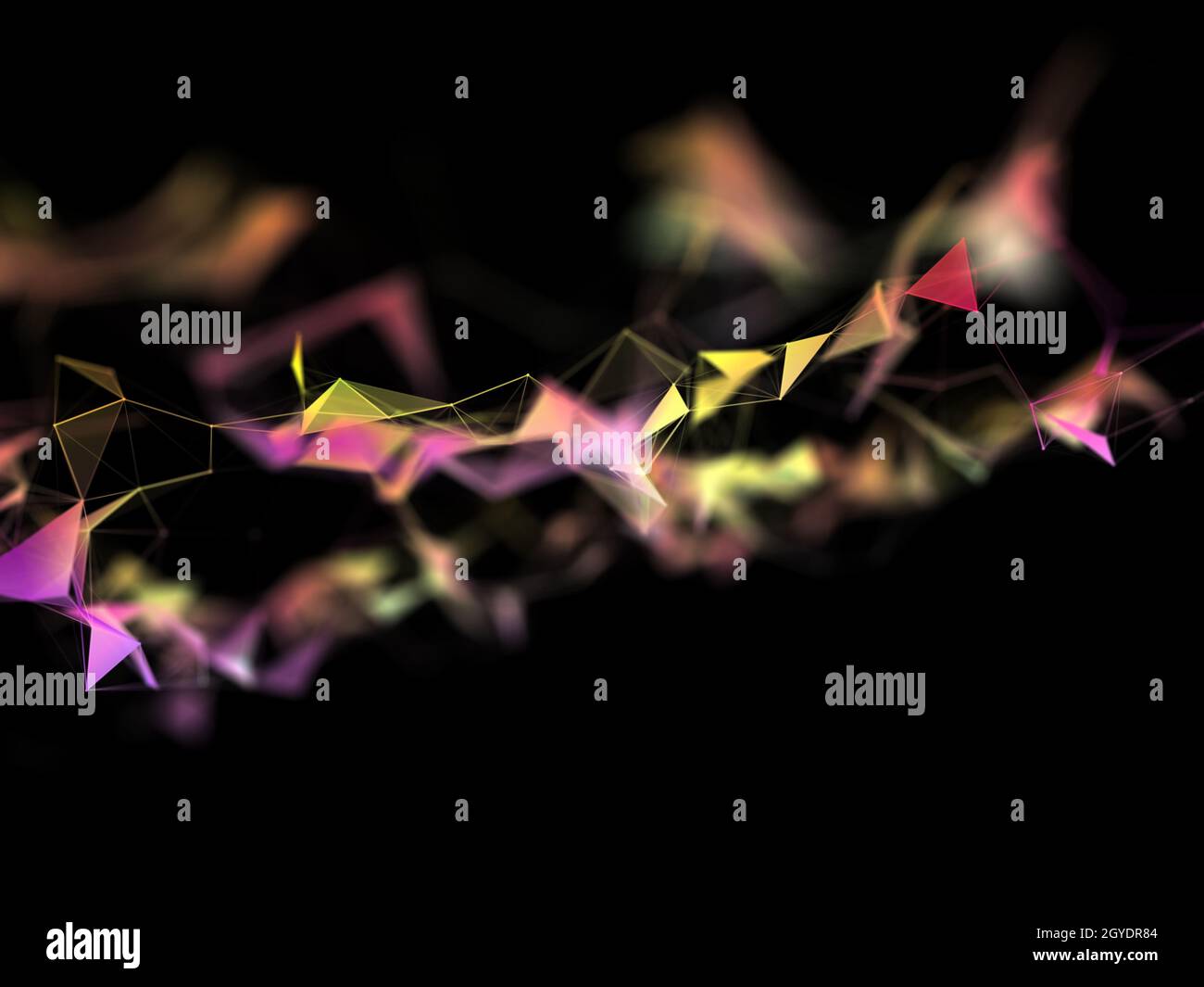3D render of a low poly network communications background design Stock ...