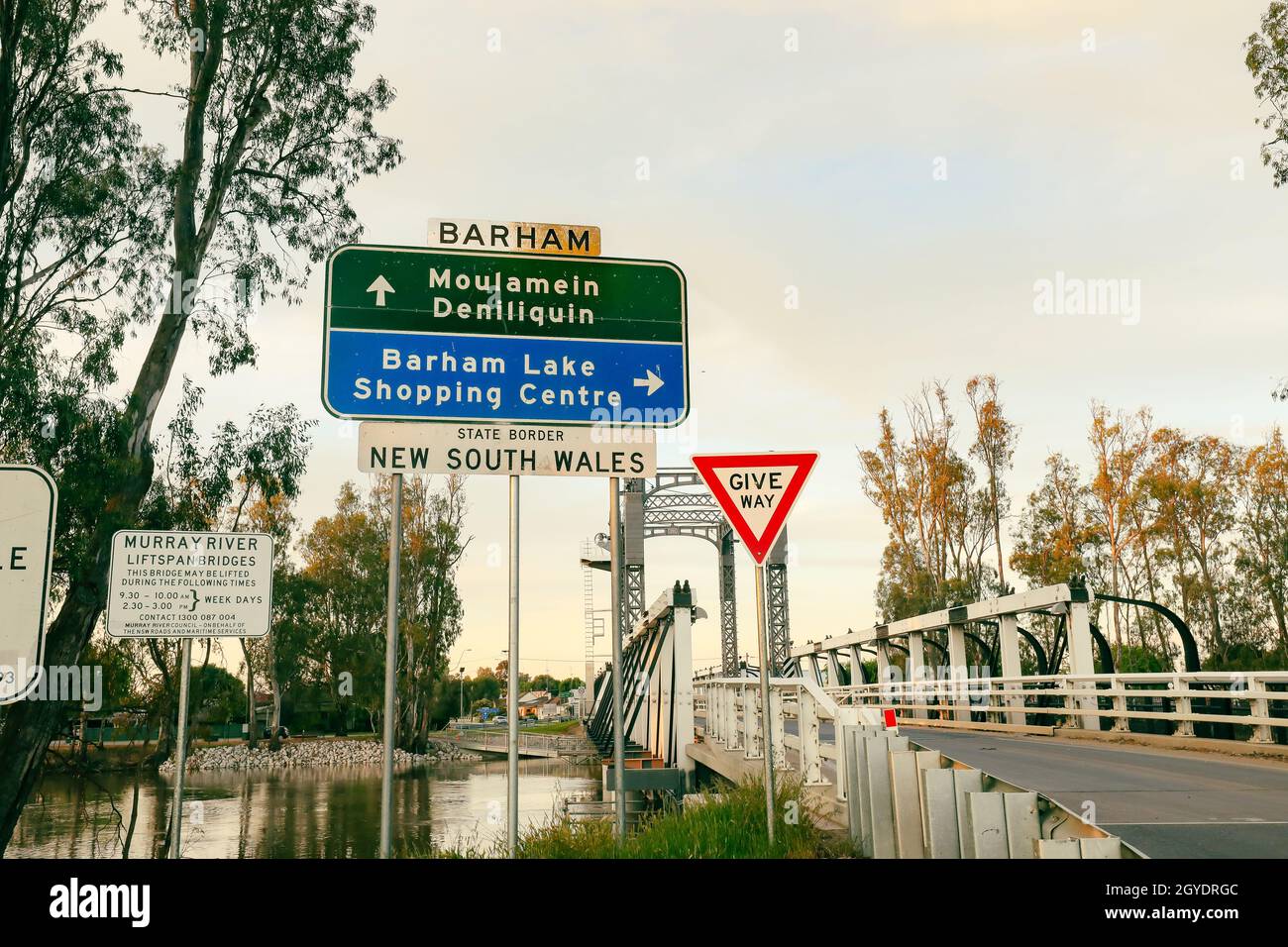 Koondrook, Victoria Australia September 28 2021 Signage at the