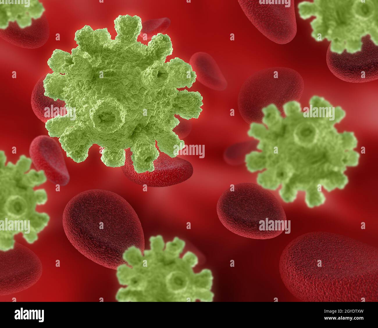 3d render blood cells bacteria hi-res stock photography and images - Alamy