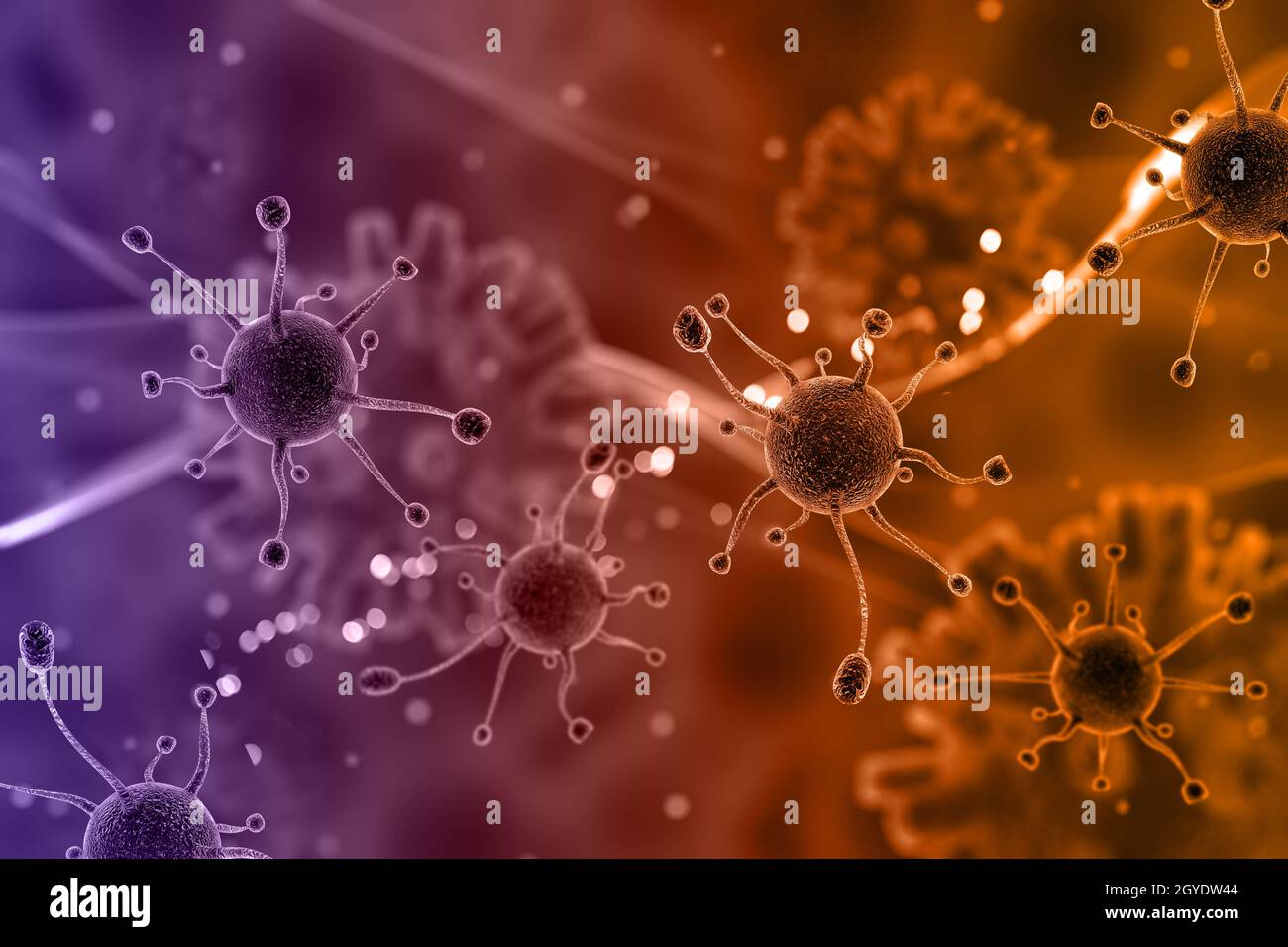 3D render of a medical background with virus cells Stock Photo - Alamy