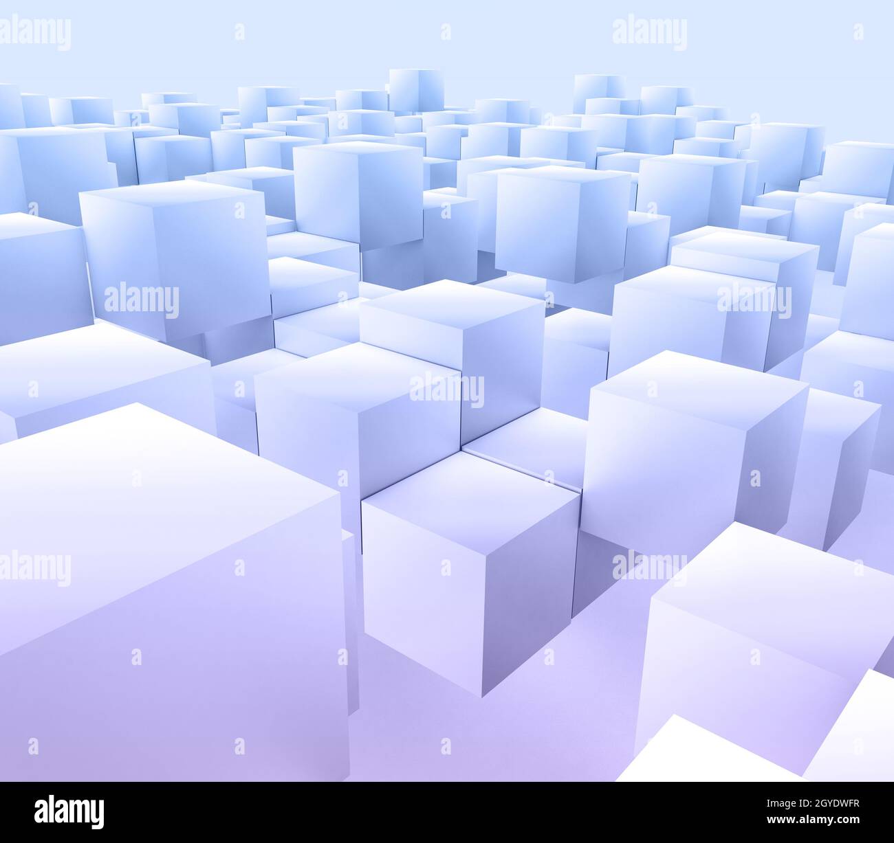 3D render of a modern abstract background with floating cubes Stock ...