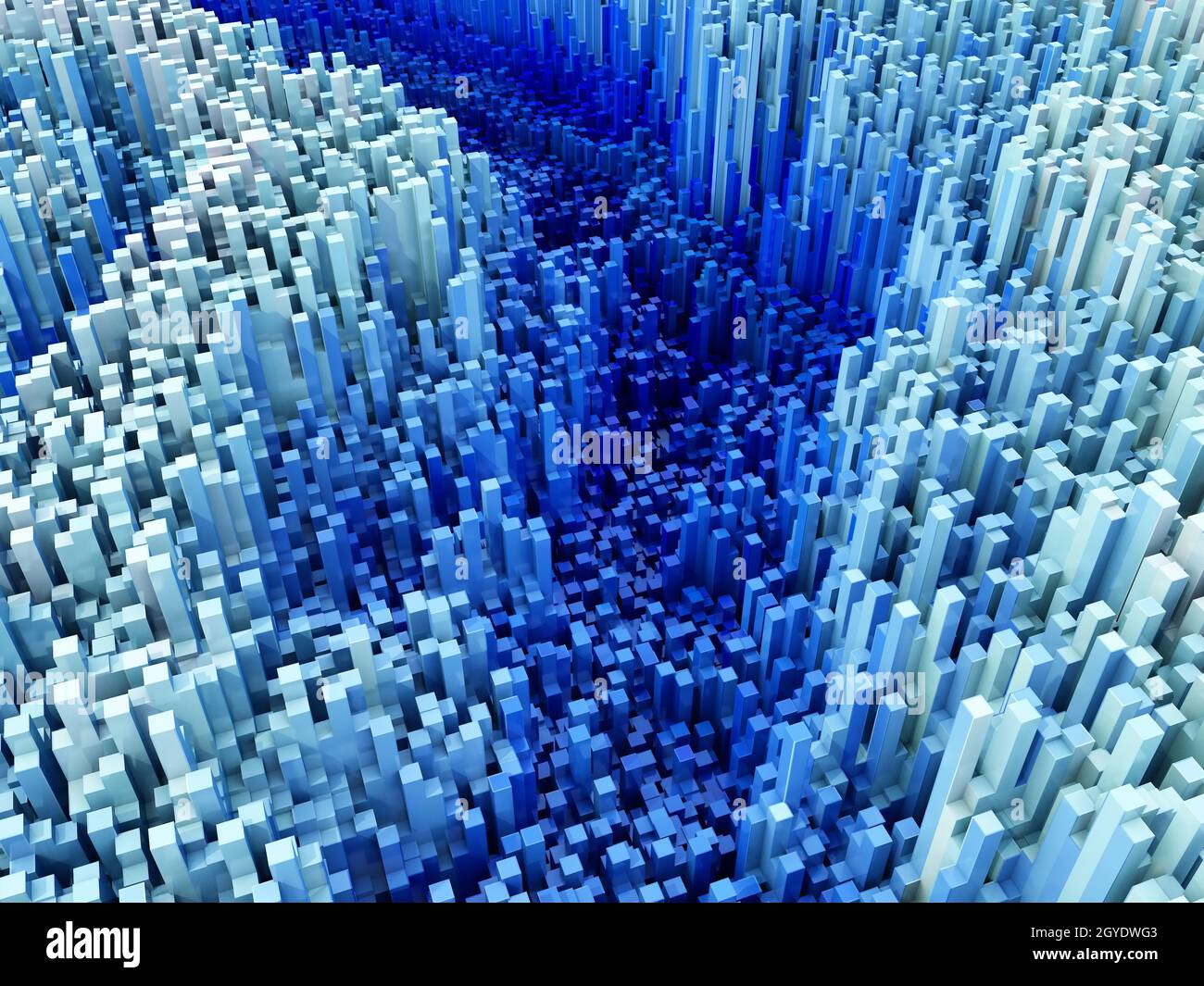 3D render of a modern background with design of extruding cubes Stock ...