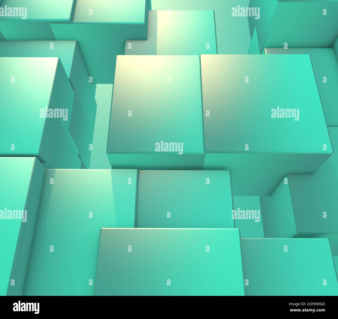 3D render of a modern abstract background with extruding cubes Stock ...