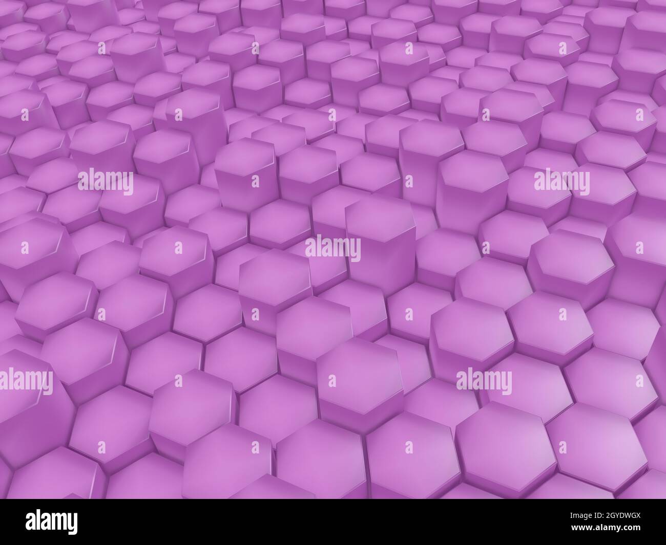 3D render of a modern abstract background with pink extruding hexagons ...