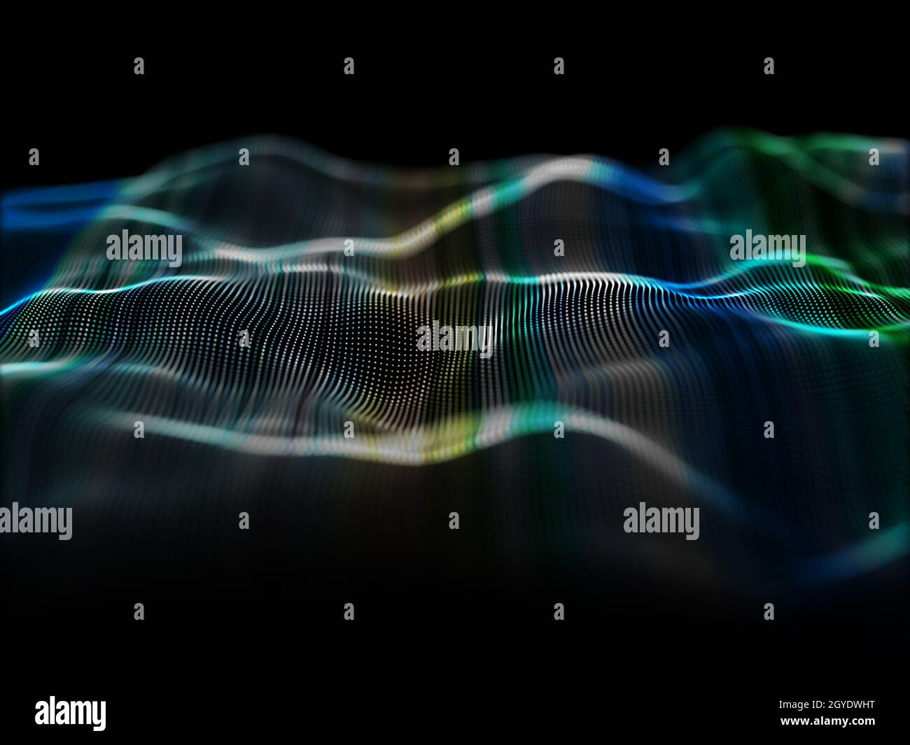 3D render of a modern background with flowing particle design Stock ...