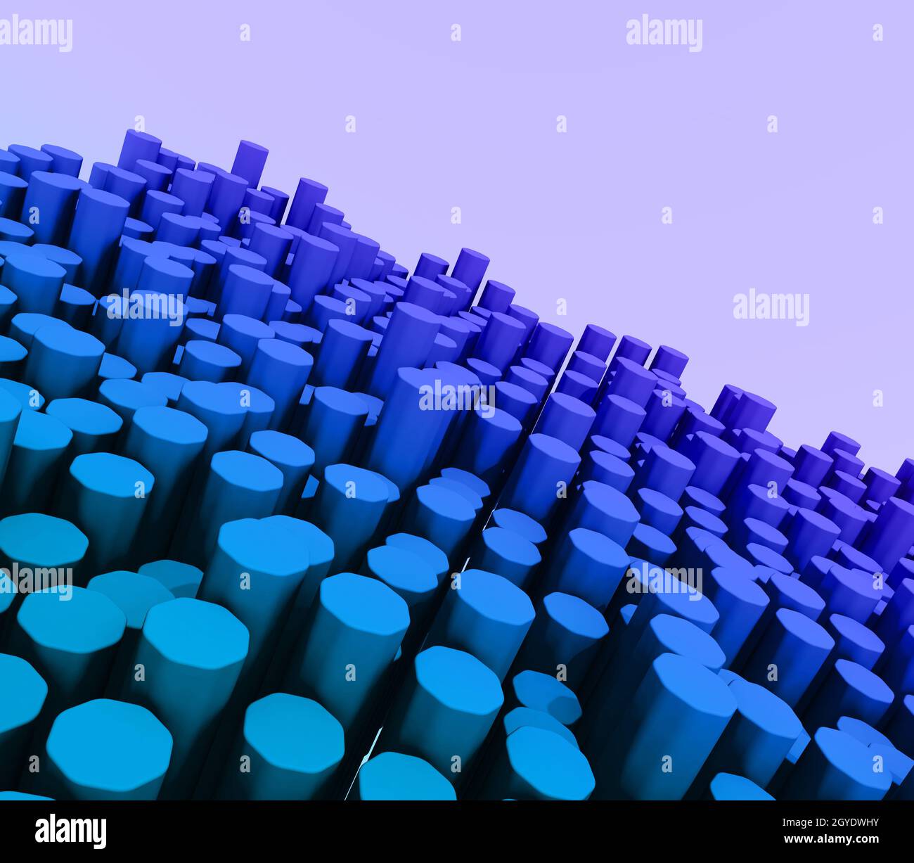 3D render of a modern landscape of extruding hexagons Stock Photo - Alamy