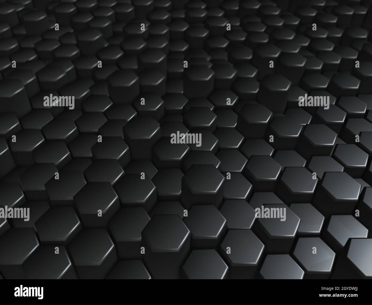 3D render of a modern tech background of black extruding hexagons Stock ...