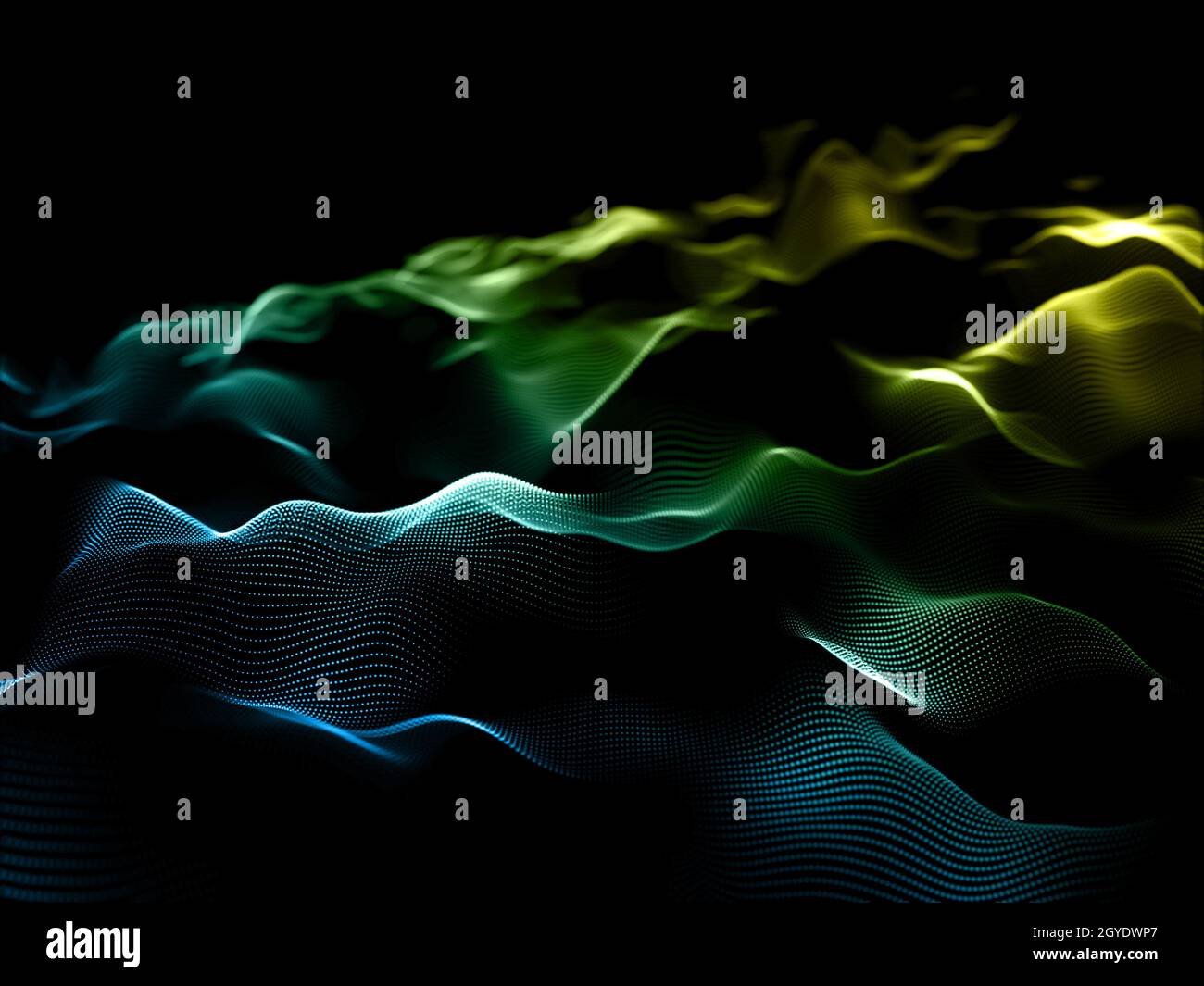 3D render of a motion background with flowing particle design Stock ...
