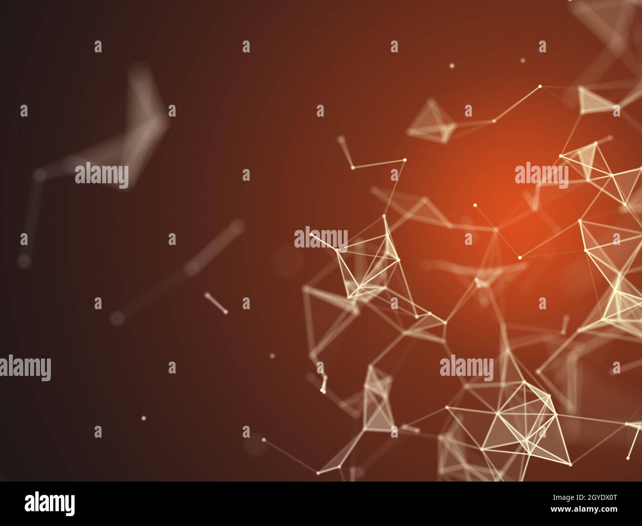 3D render of a network communications design with low poly design Stock ...