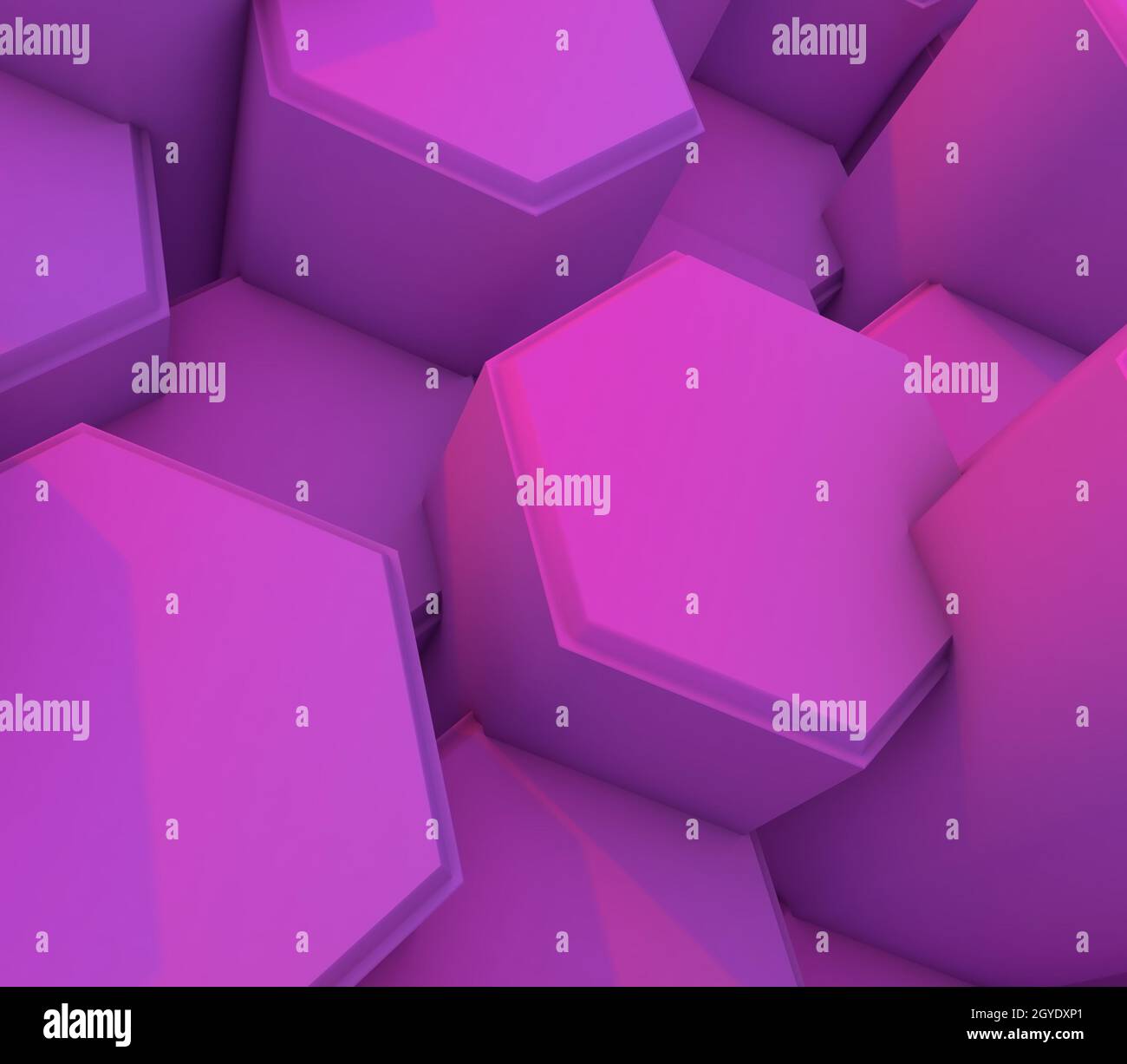 3D render of a tech background with pink extruding hexagons Stock Photo ...