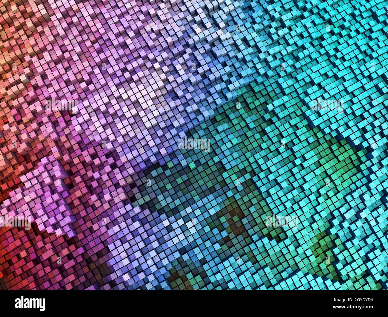 3D render of an abstract background of extruding blocks Stock Photo - Alamy