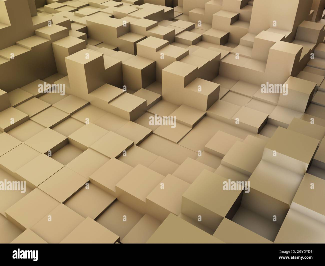 3D render of an abstract background of extruding blocks Stock Photo - Alamy