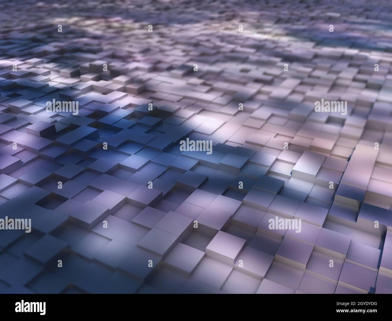 3D render of an abstract background with extruding blocks Stock Photo ...