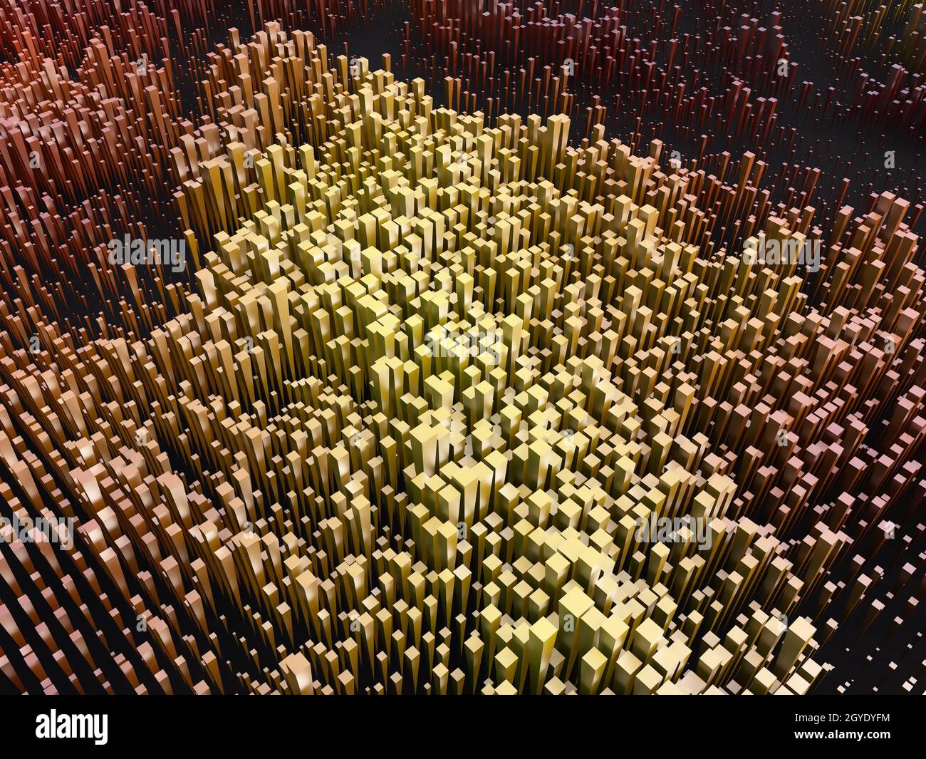 3D render of an abstract background with extruding blocks Stock Photo ...