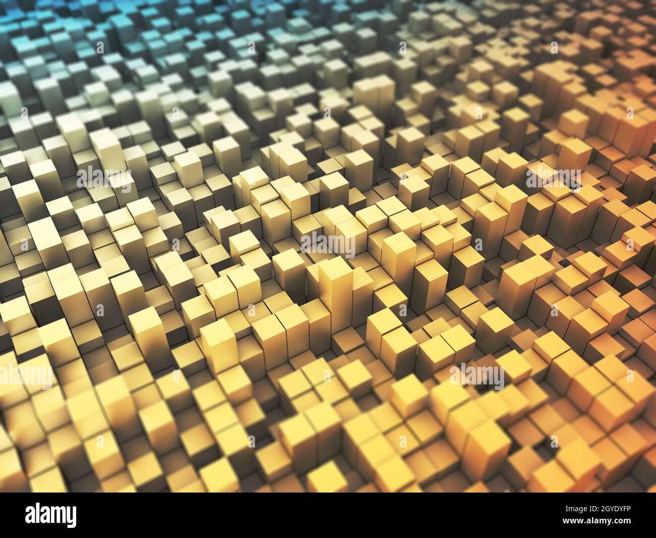 3D render of an abstract background with extruding blocks Stock Photo ...