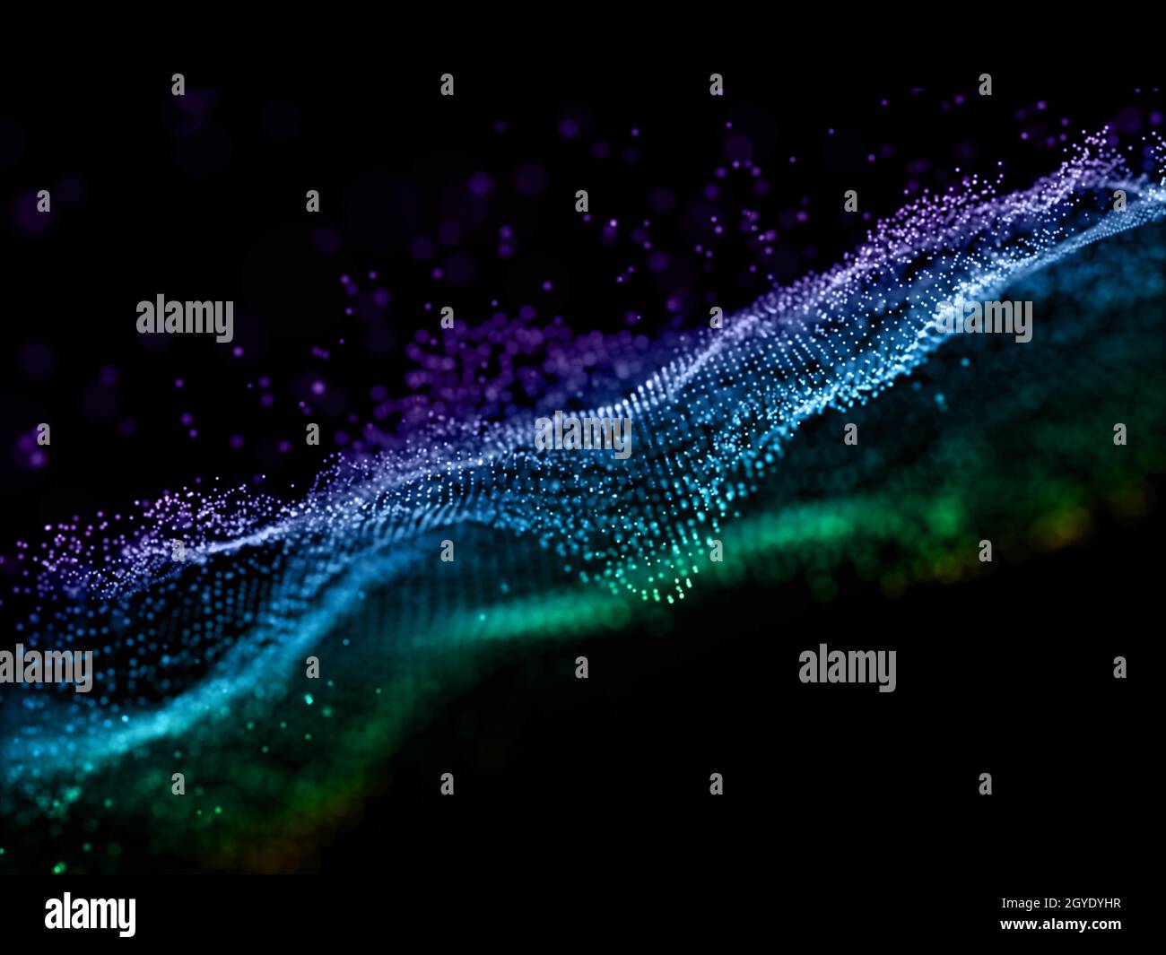 3D render of an abstract background with floating particles Stock Photo ...