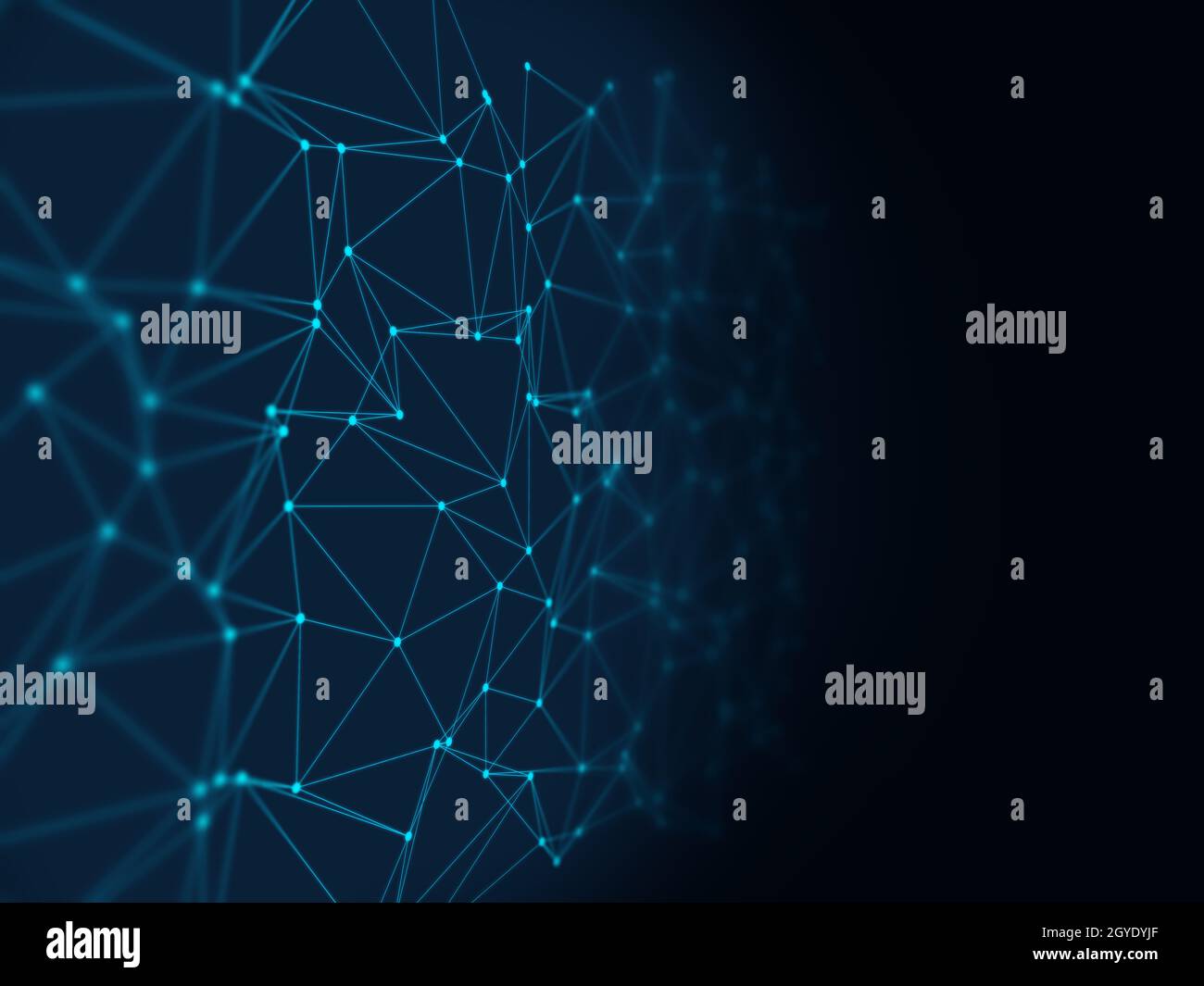 3D render of an abstract background with connecting lines and dots ...