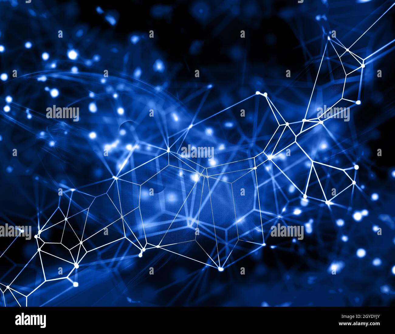 3D render of an abstract background with connecting lines and dots ...