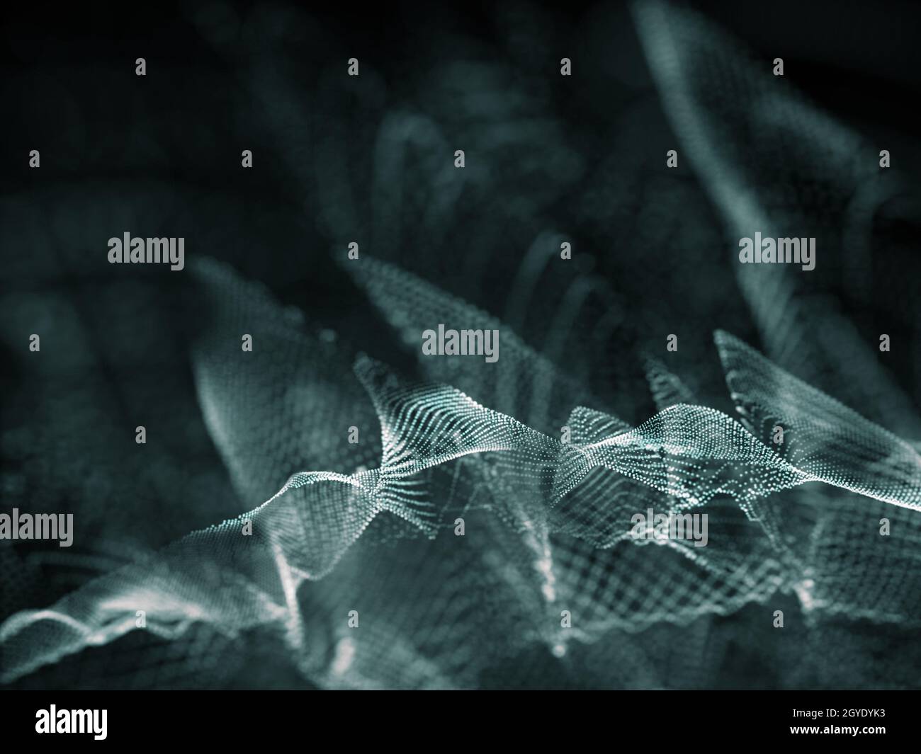 3D render of an abstract background with cyber particles Stock Photo ...