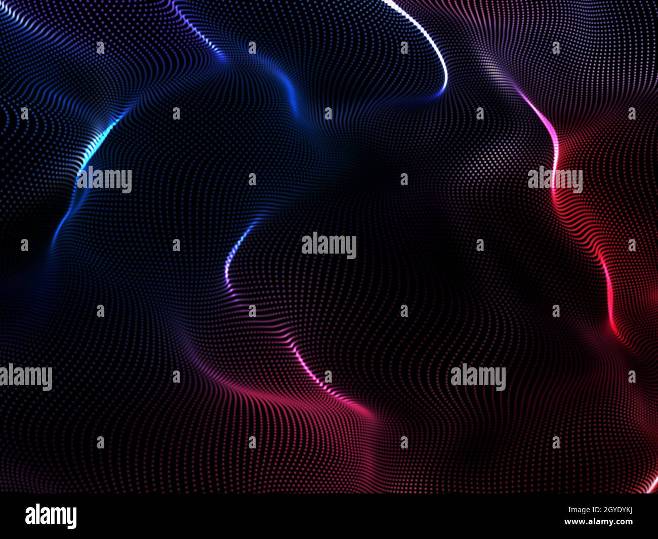 3D render of an abstract background with flowing particles Stock Photo ...