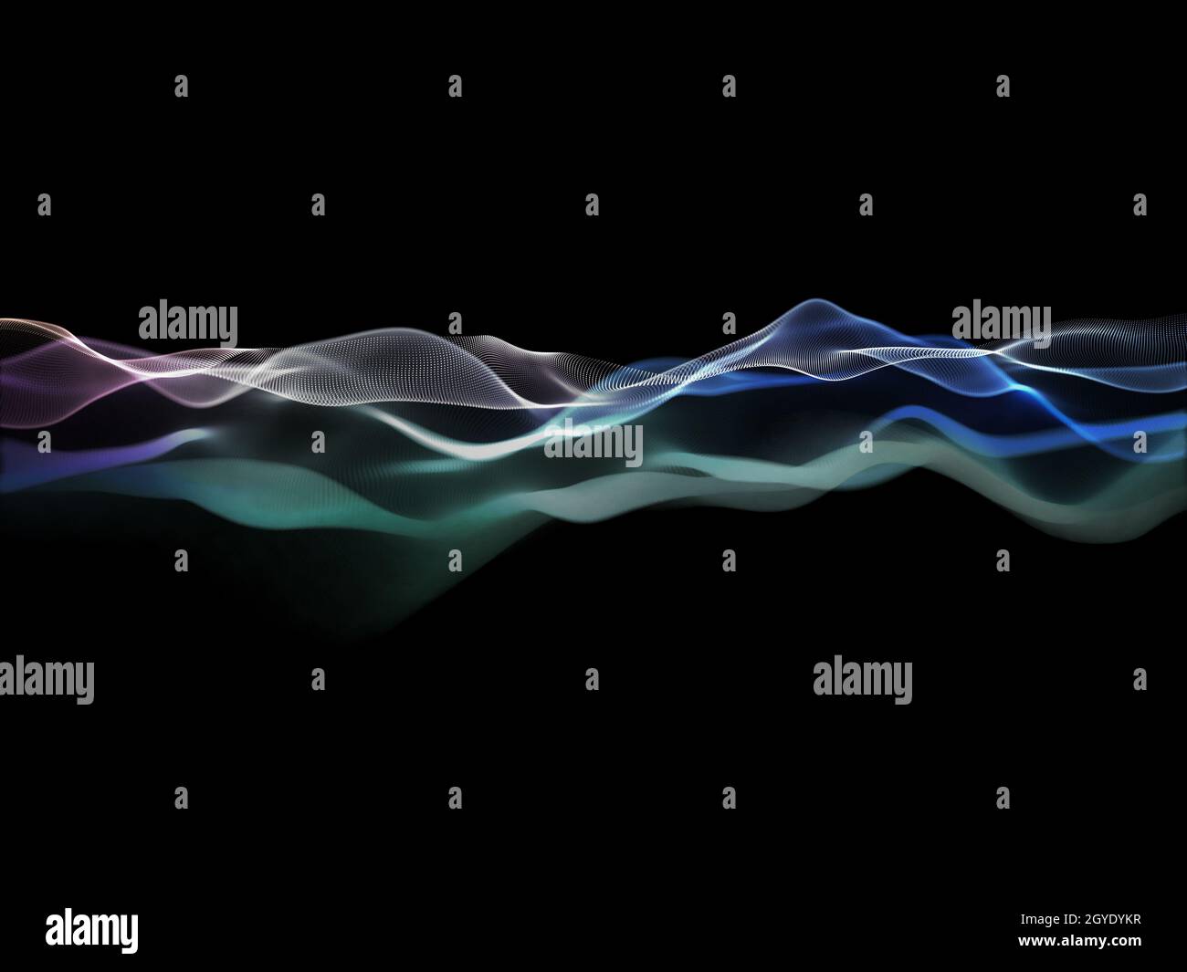 3D render of an abstract background with flowing particle design Stock ...