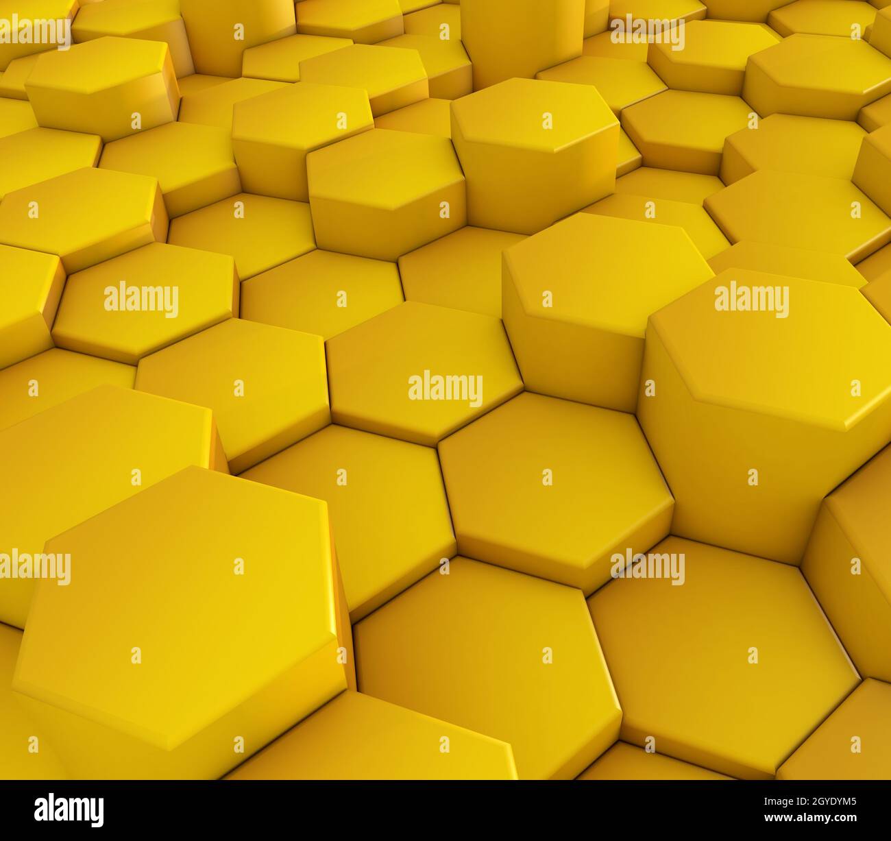 3D render of an abstract background with hexagonal shapes Stock Photo ...