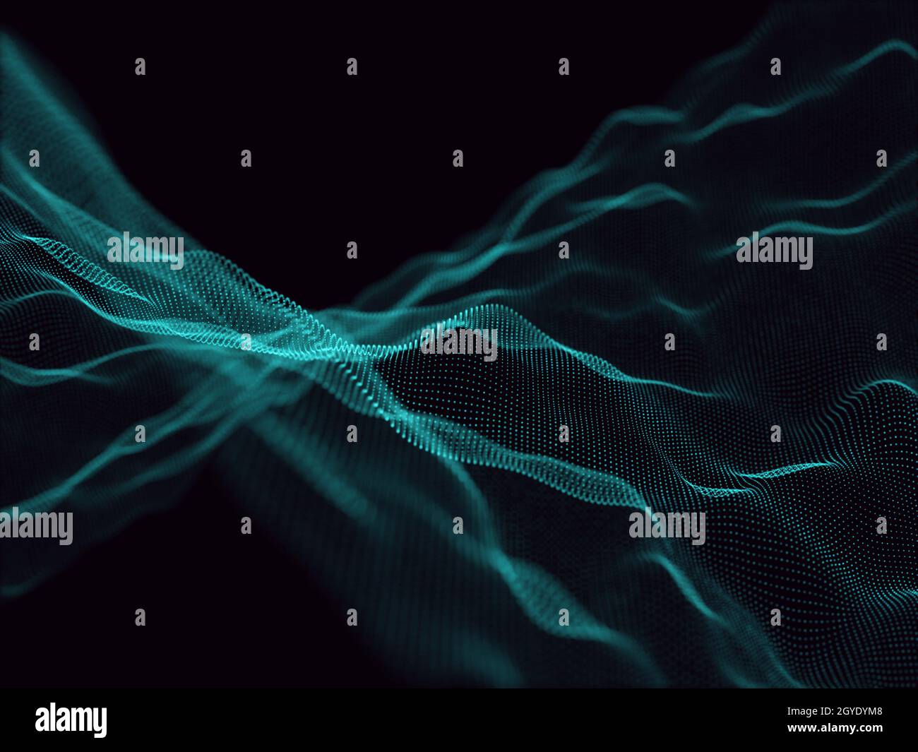 3D render of an abstract background with flowing particles Stock Photo ...