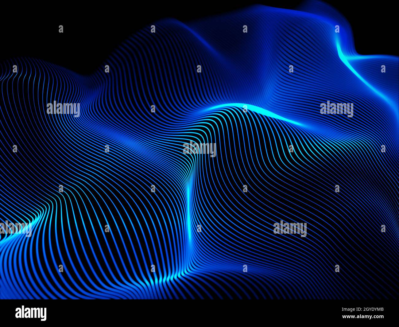 3D render of an abstract background with flowing waves Stock Photo - Alamy