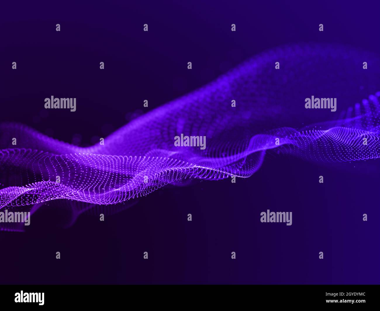3D render of an abstract background with flowing particles Stock Photo ...