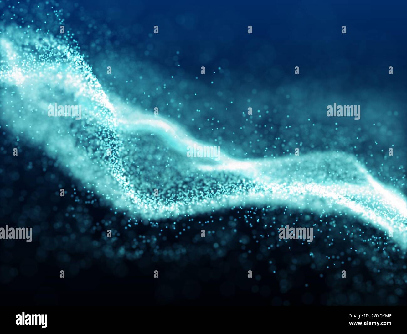3D render of an abstract background with flowing particles Stock Photo ...