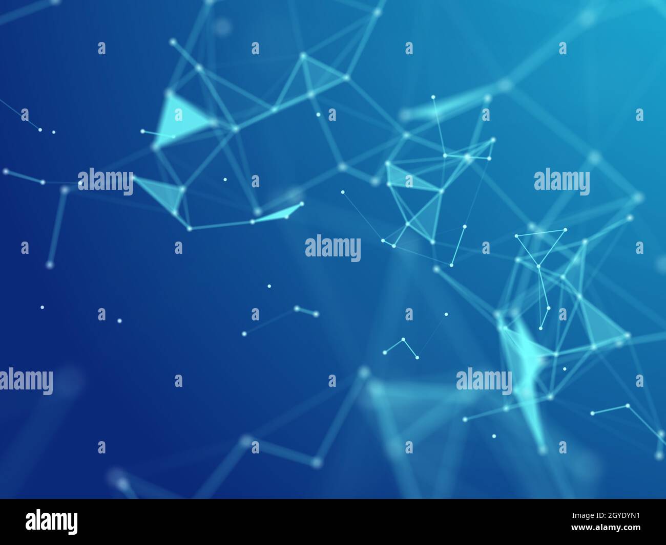 3D render of an abstract background with modern low poly plexus design ...