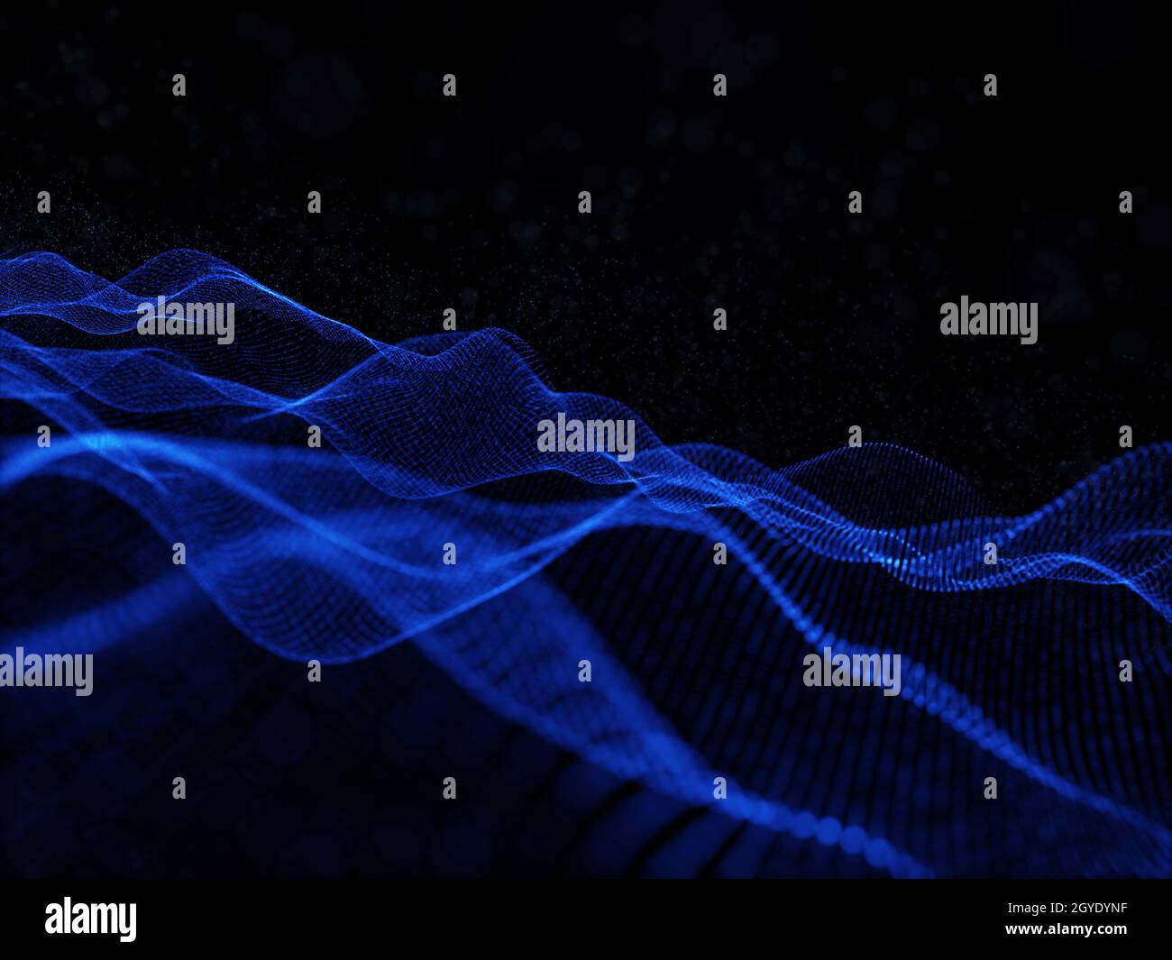3D render of an abstract background with modern flowing particle design ...