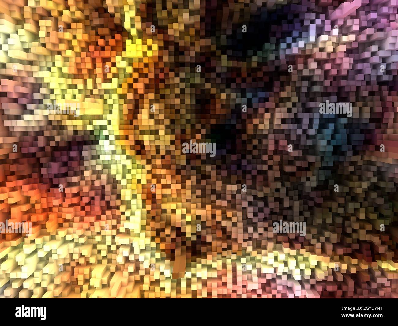 3D render of an abstract background with wall of cubes Stock Photo - Alamy