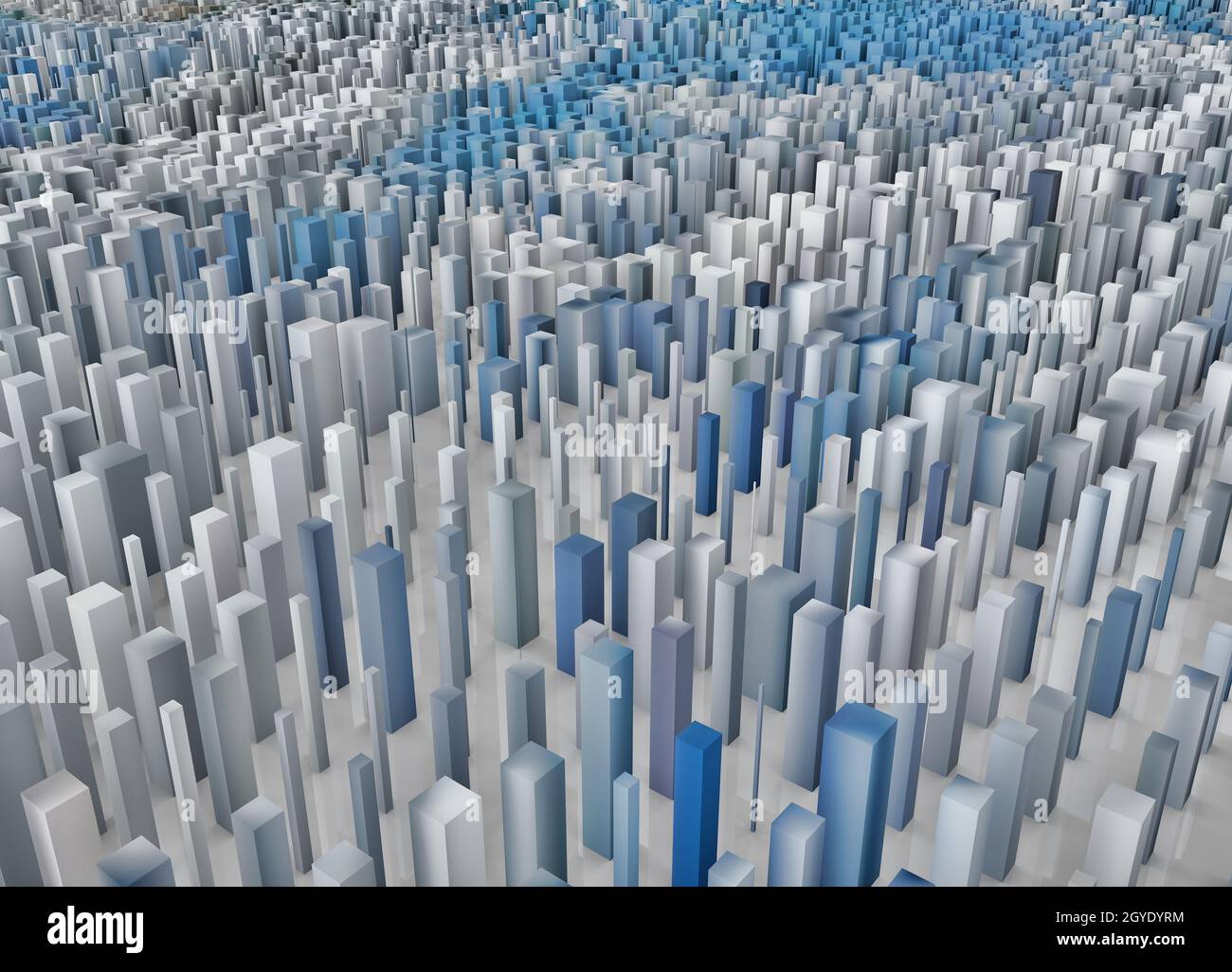 3D render of an abstract landscape of pixel cubes extruding Stock Photo ...