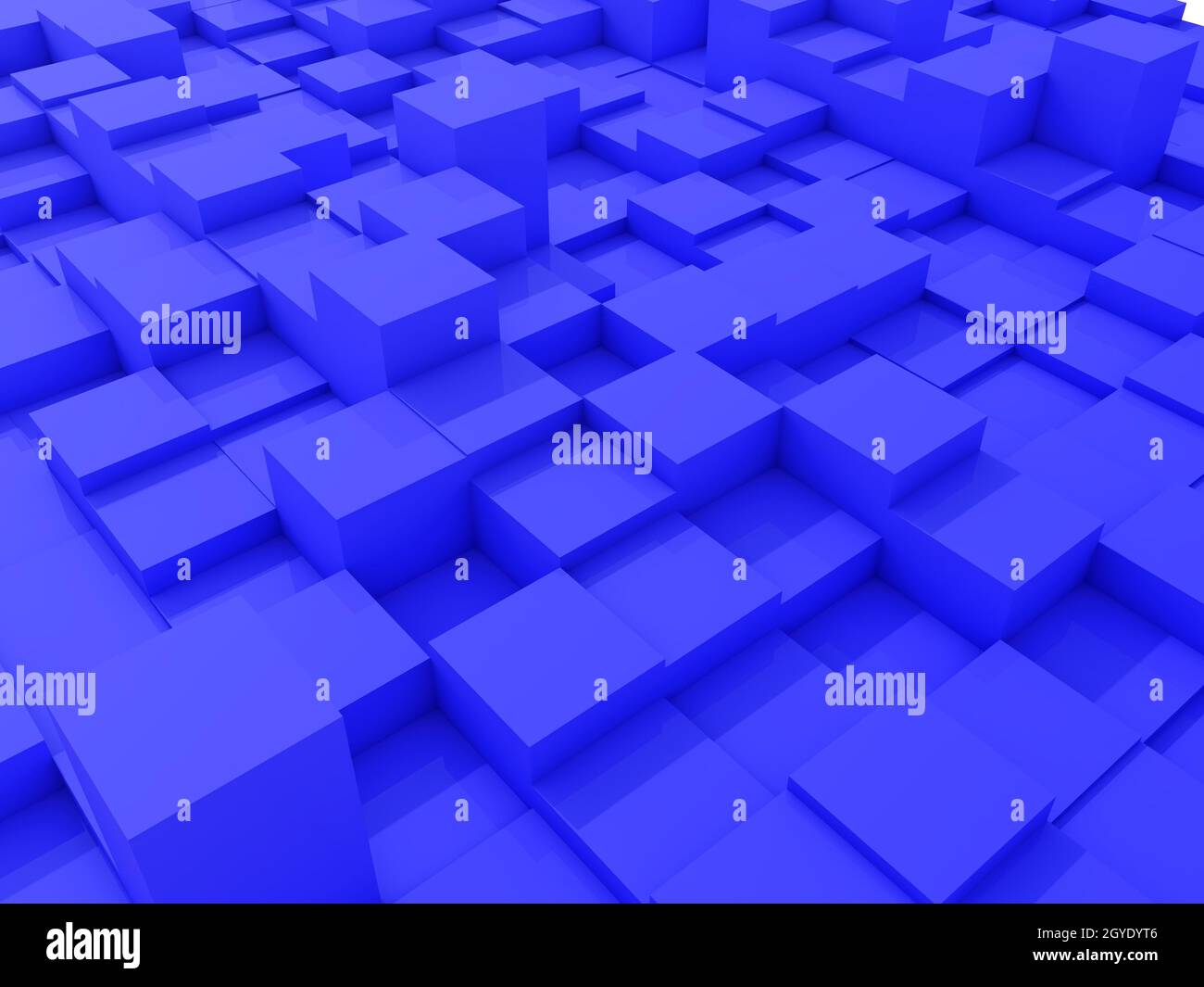 3D render of an abstract landscape with extruding cubes Stock Photo - Alamy