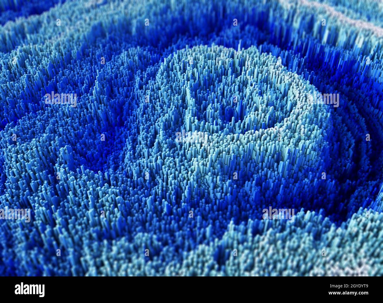 3D render of an abstract futuristic background with landscape of ...