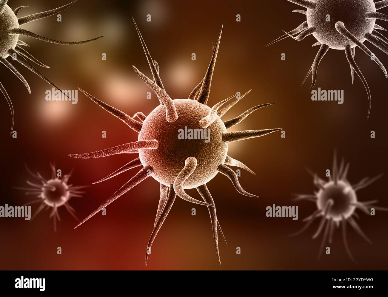 3D render of an abstract medical background with virus cells Stock ...