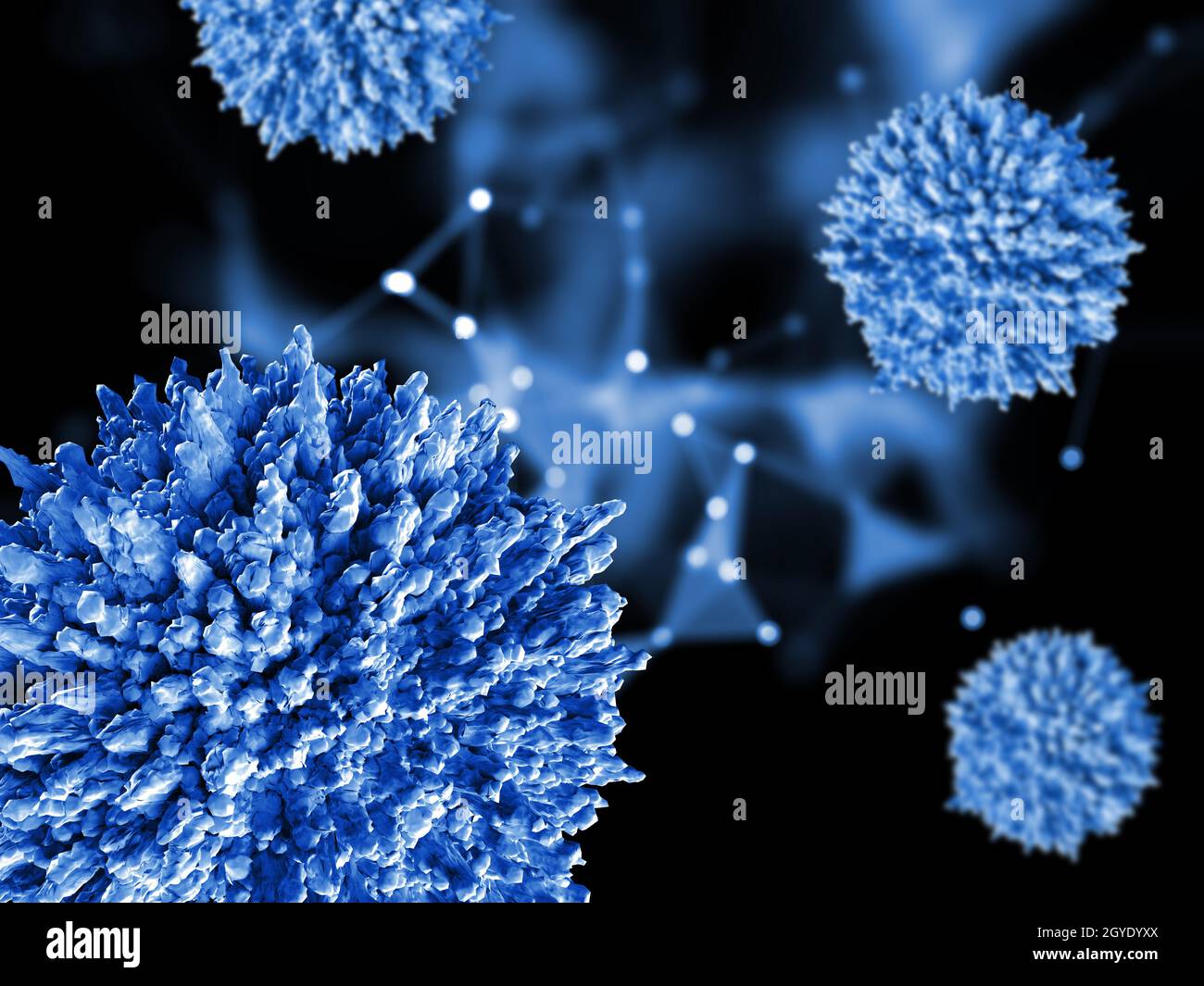 3D render of an abstract medical background with virus cells Stock ...