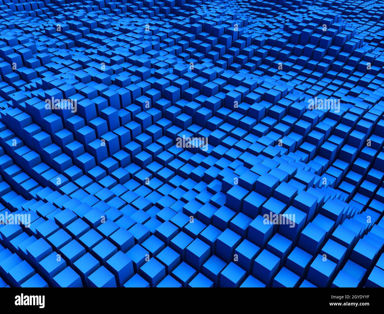 3D render of an abstract modern background with undulating cubes Stock ...