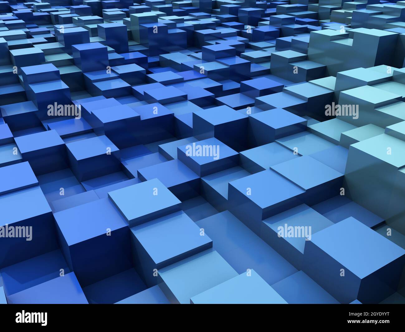 3D render of an abstract modern background with extruding blocks Stock ...