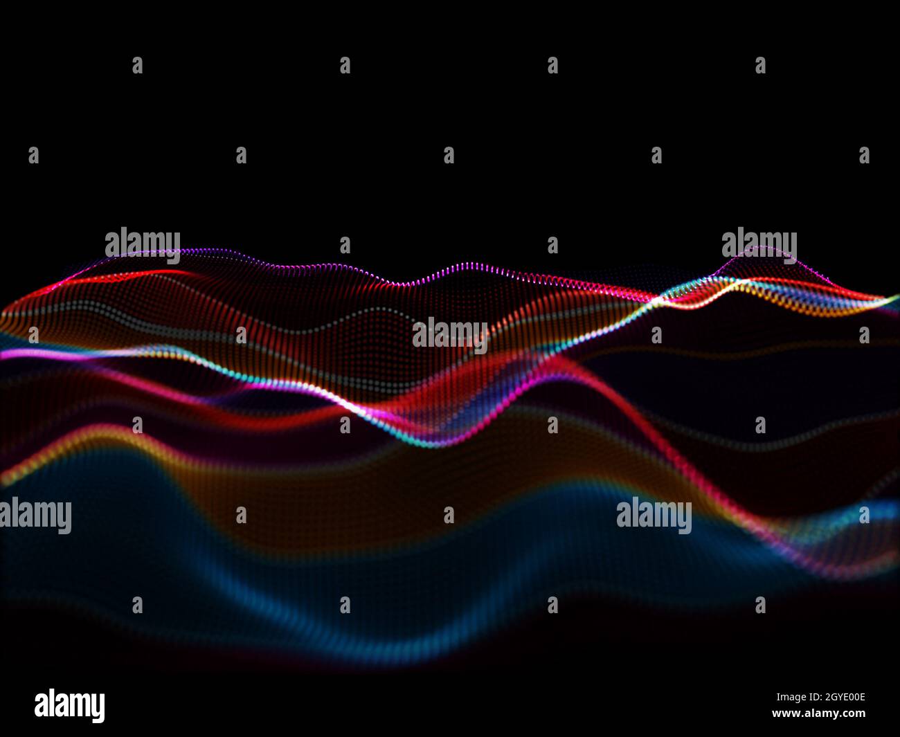 3D render of an abstract modern background with flowing particles Stock ...
