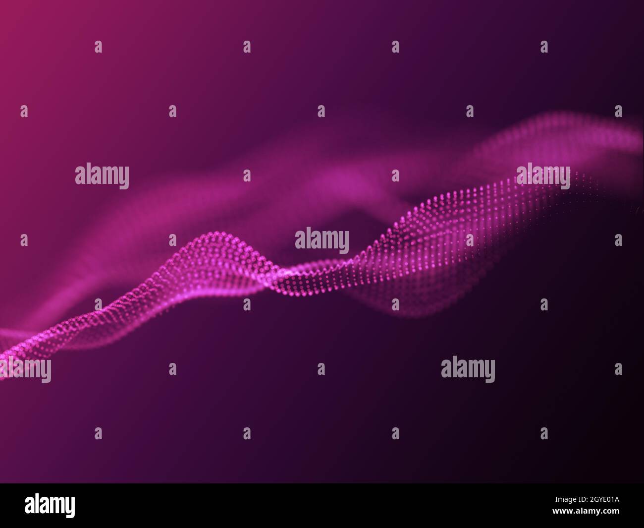 3D render of an abstract techno background with flowing particles Stock ...
