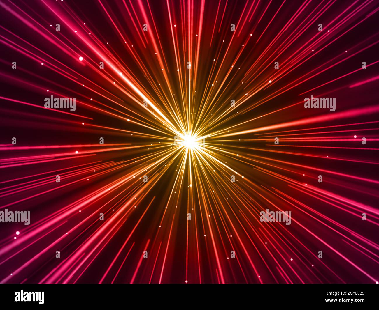 3D render of an abstract warp zoom effect background Stock Photo