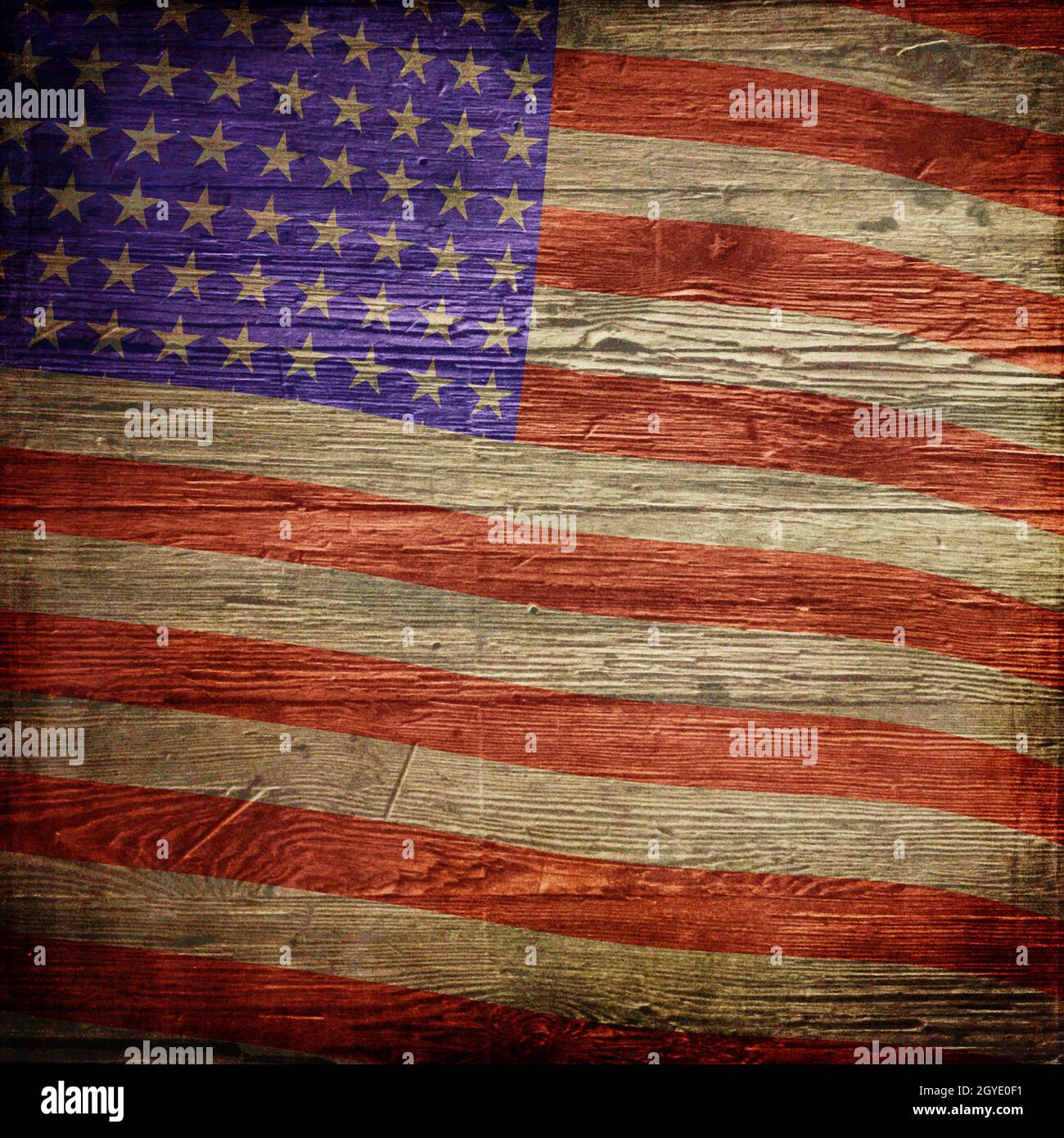 4th July Independence Day background with American flag on grunge ...