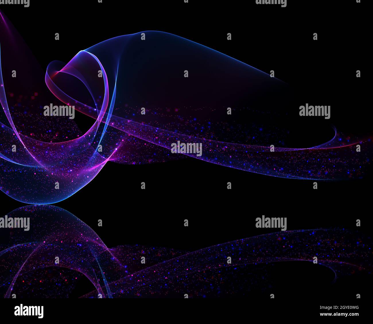 Abstract background with flowing lines and sparkling lights Stock Photo ...