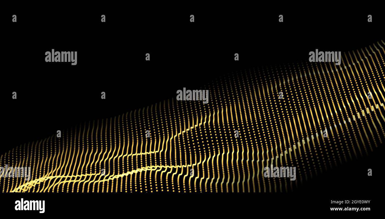 Abstract background with flowing waves of particles design Stock Photo ...