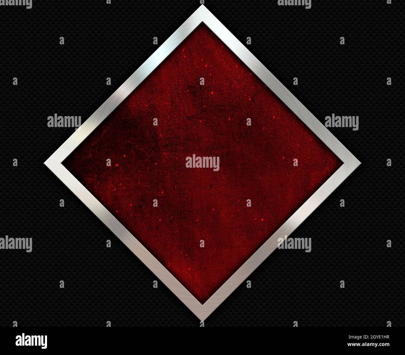 Carbon fibre background with a grunge red texture and brushed metal ...