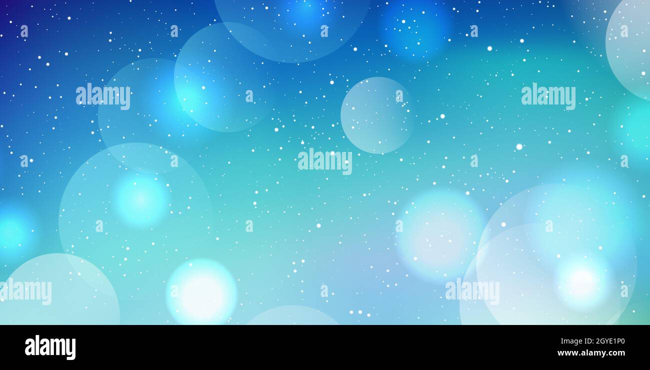 Christmas banner with bokeh lights and snowy design Stock Photo - Alamy