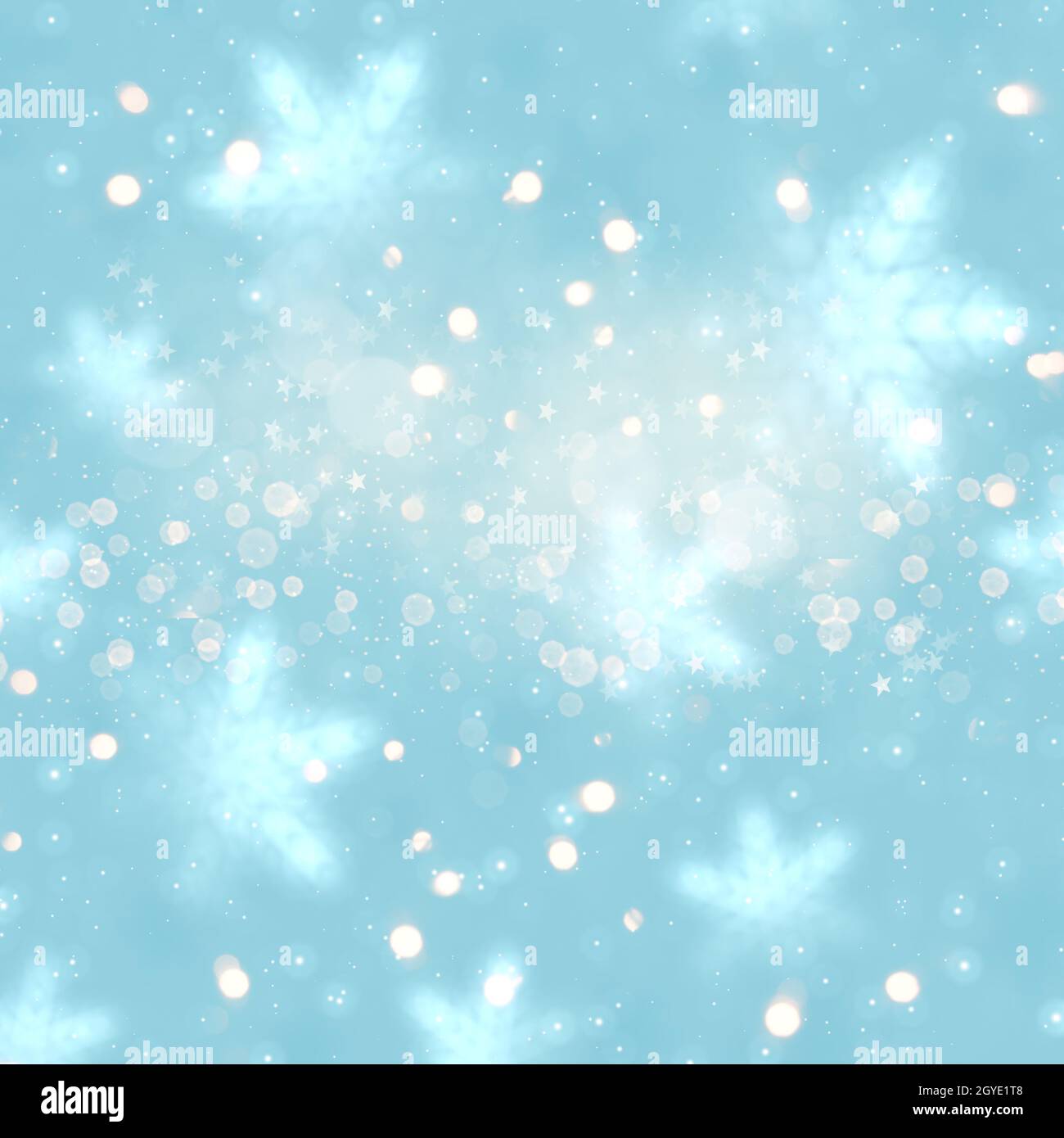 Christmas festive background with bokeh lights and stars design Stock ...